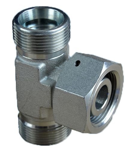 BC branch tee fittings with swivel nut