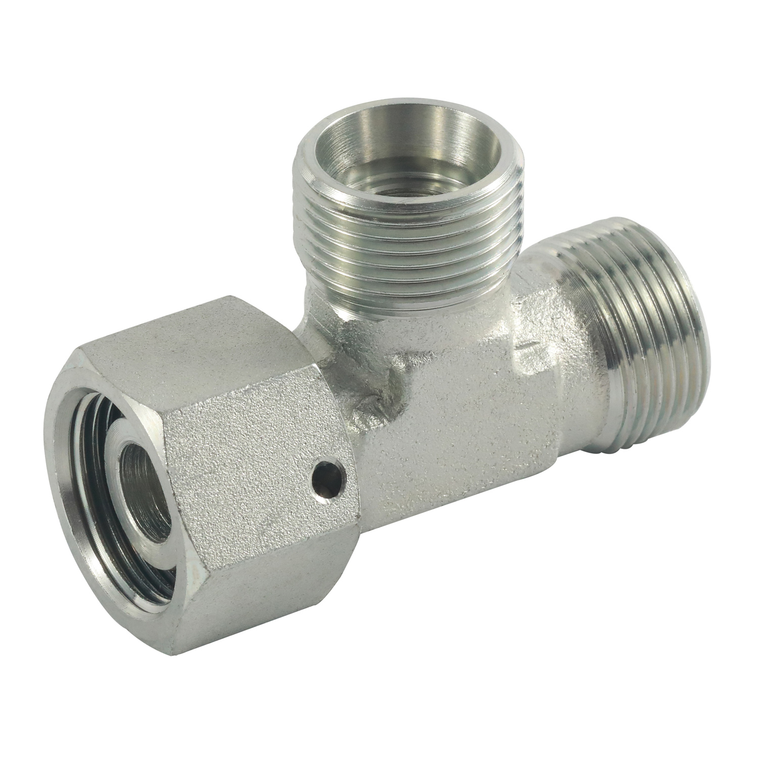 CC run tee fittings with swivel nut tube fittings