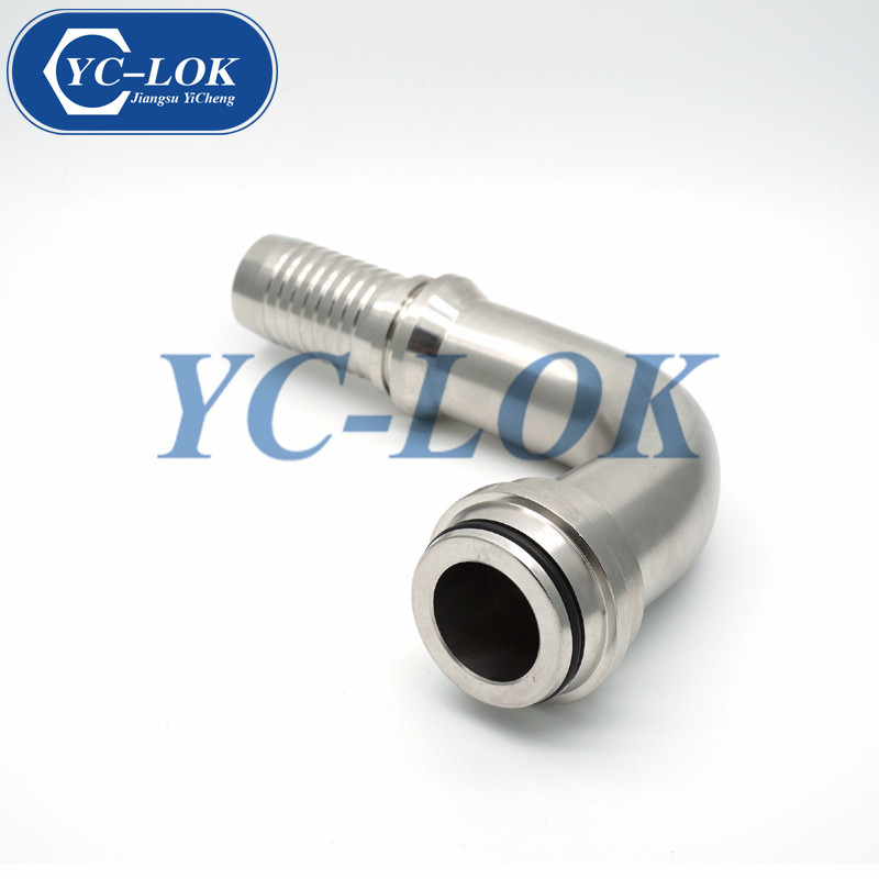 China Manufacturer Hot Selling Metric 90° elbow o-ring swaged hose fittings