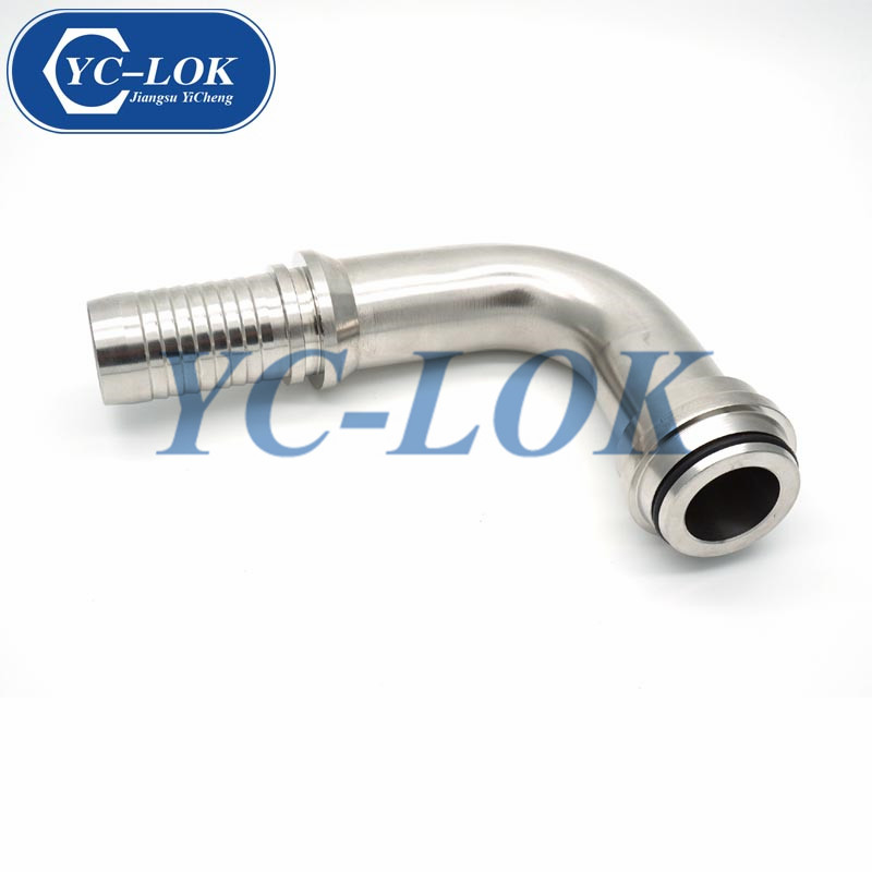China Manufacturer Hot Selling Metric 90° elbow o-ring swaged hose fittings