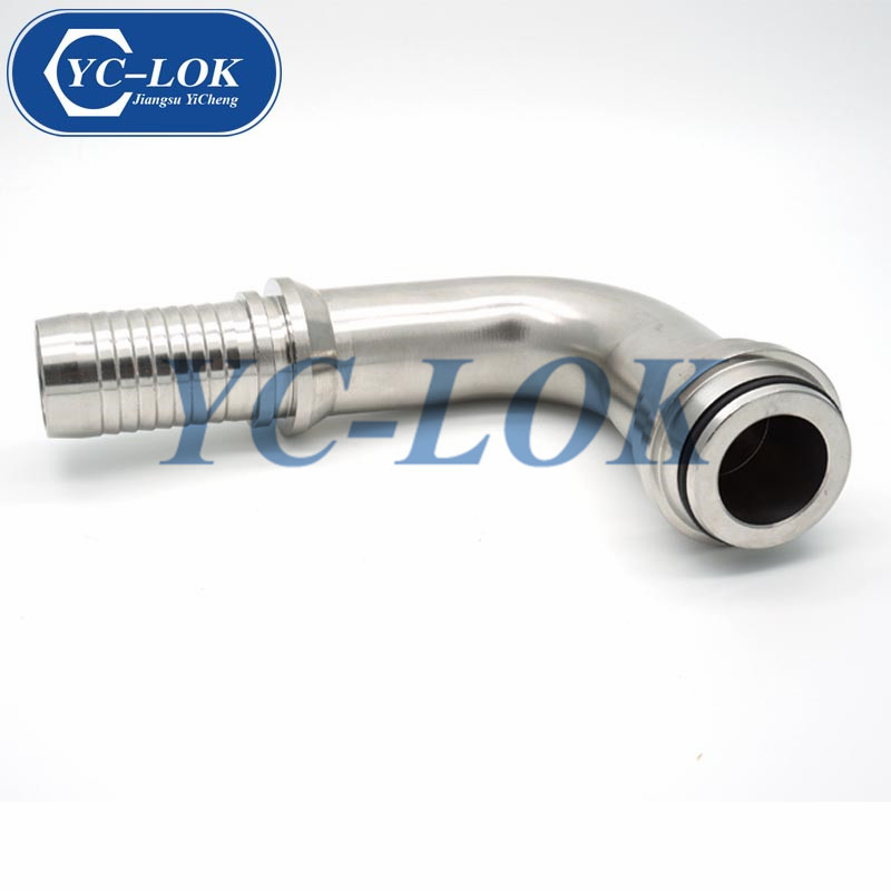 China Manufacturer Hot Selling Metric 90° elbow o-ring swaged hose fittings