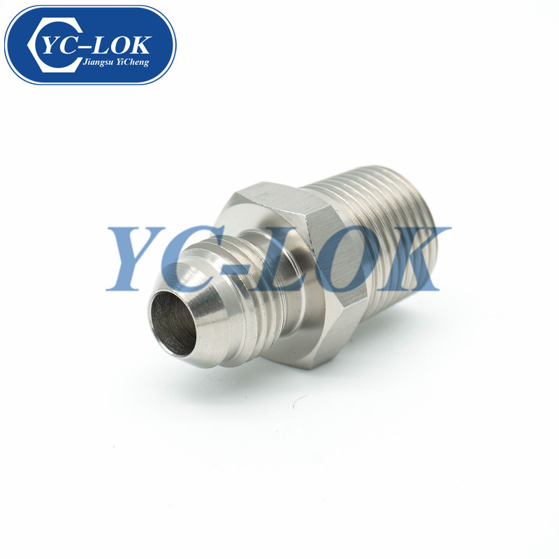 Hot sale JIC male 74 degrees cone Metric male captive seal flared tube fittings