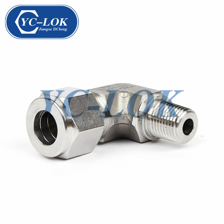 Male Equal Hexagon 90 Degree Swivel Elbow Tube Adapter