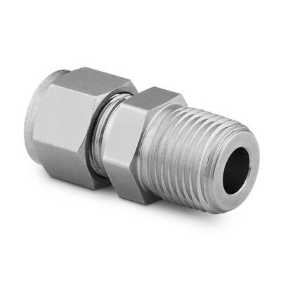 SS-810-1-8 Conector macho de encaixe de tubo Swagelok de aço inoxidável 38 no tubo OD x 38 no NPT macho