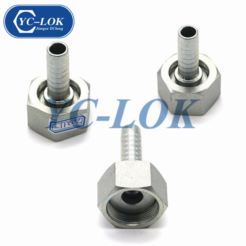 Versand von China hydraulischen Metric Female Flat Seat Schlauchanschluss