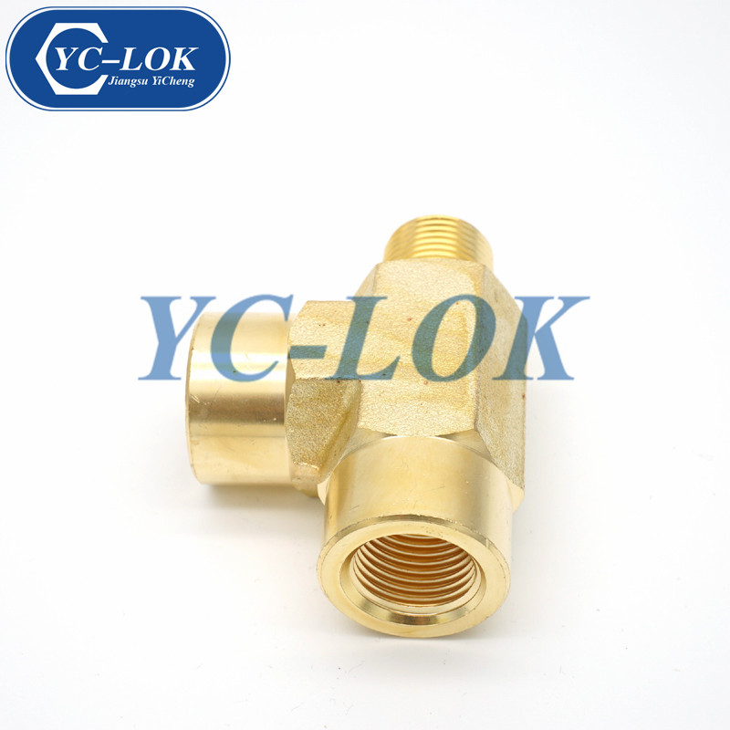 Worldwide supplier brass BSPT reducer tube adapter tee fittings