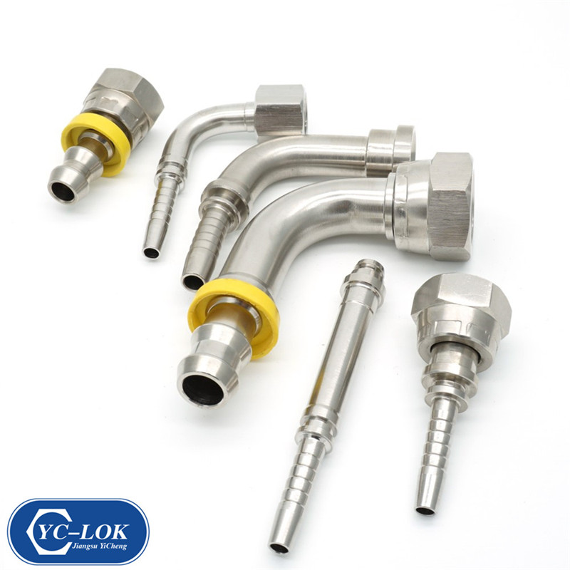 Swaged hose fittings