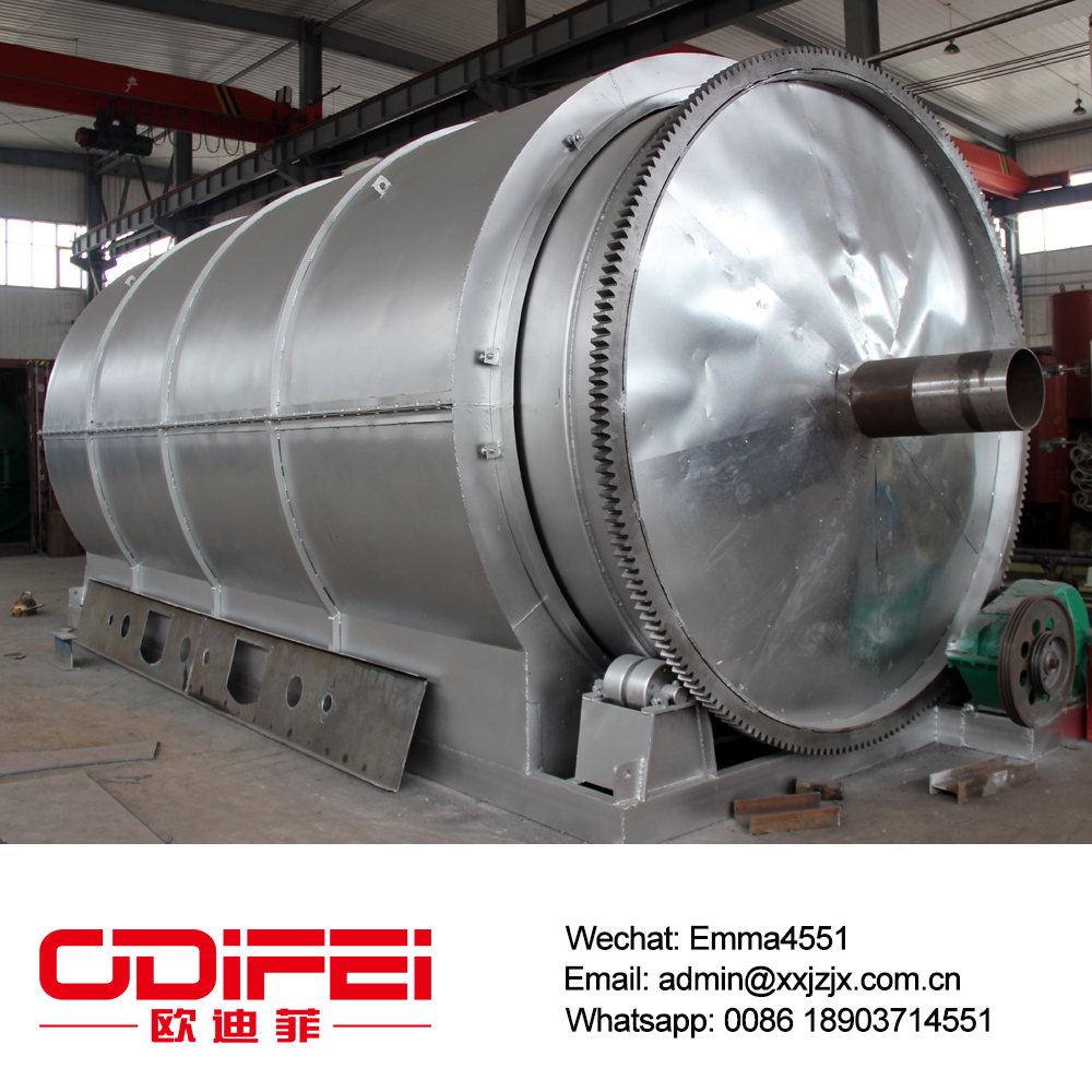 Batch type waste tyre/ plastic pyrolysis plant