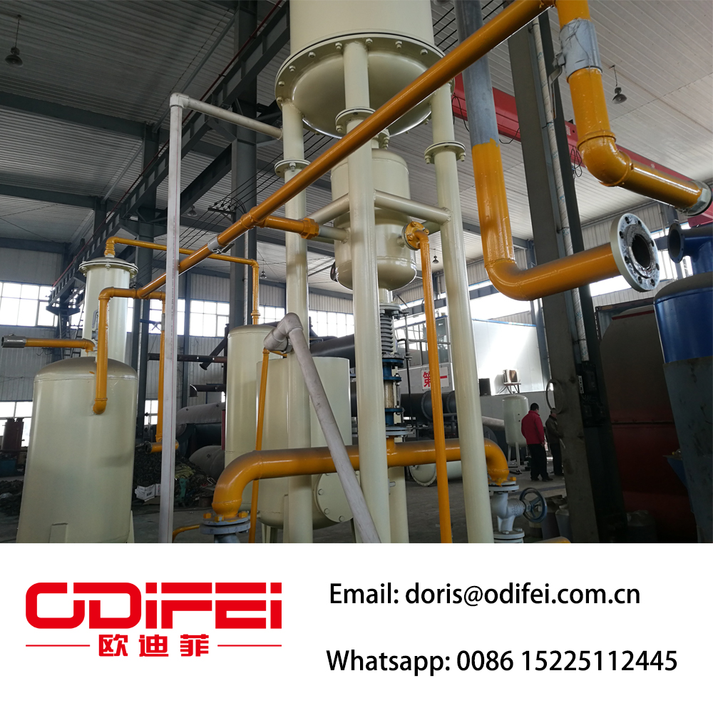 Usine noire de recyclage d'huile de rebut / machine de raffinerie d'huile de moteur