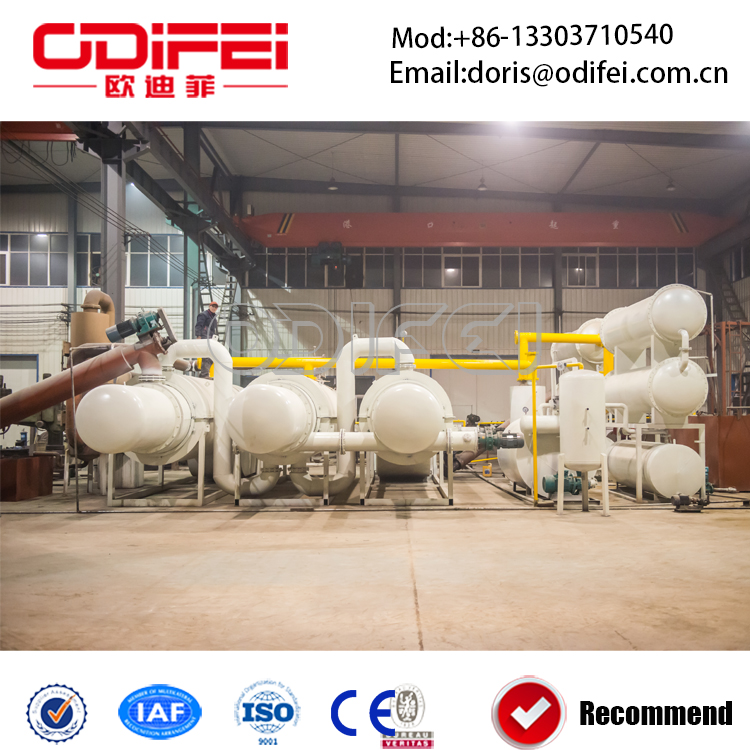 Fábrica de equipos de aceite de pirólisis de plástico de residuos continuos