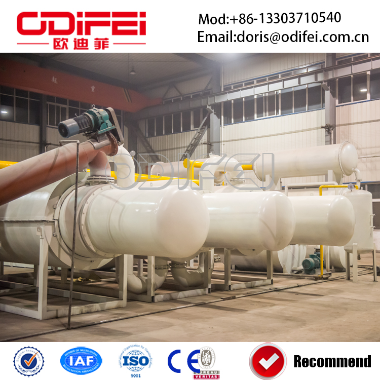 Pneumatico per rifiuti completamente automatico / attrezzatura di olio combustibile per pirolisi plastica