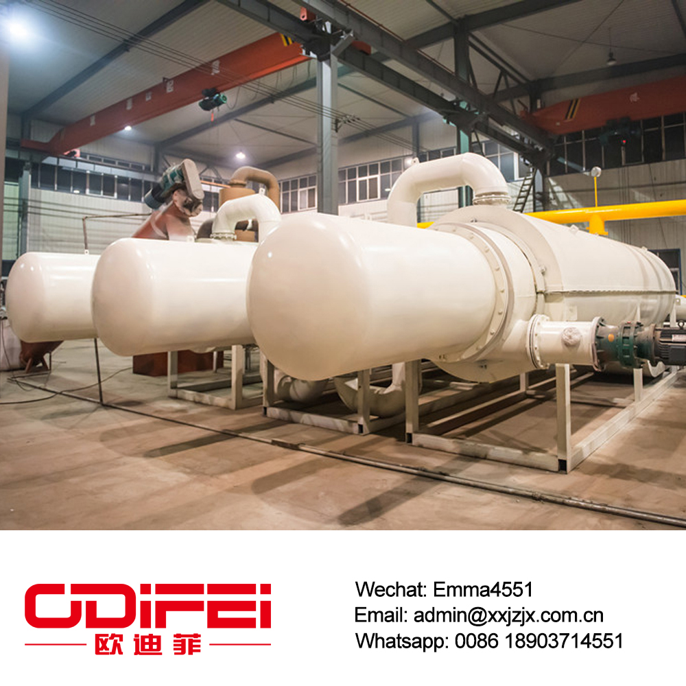 Impianto per la pirolisi dei pneumatici a scarico continuo completamente trasformato in olio combustibile