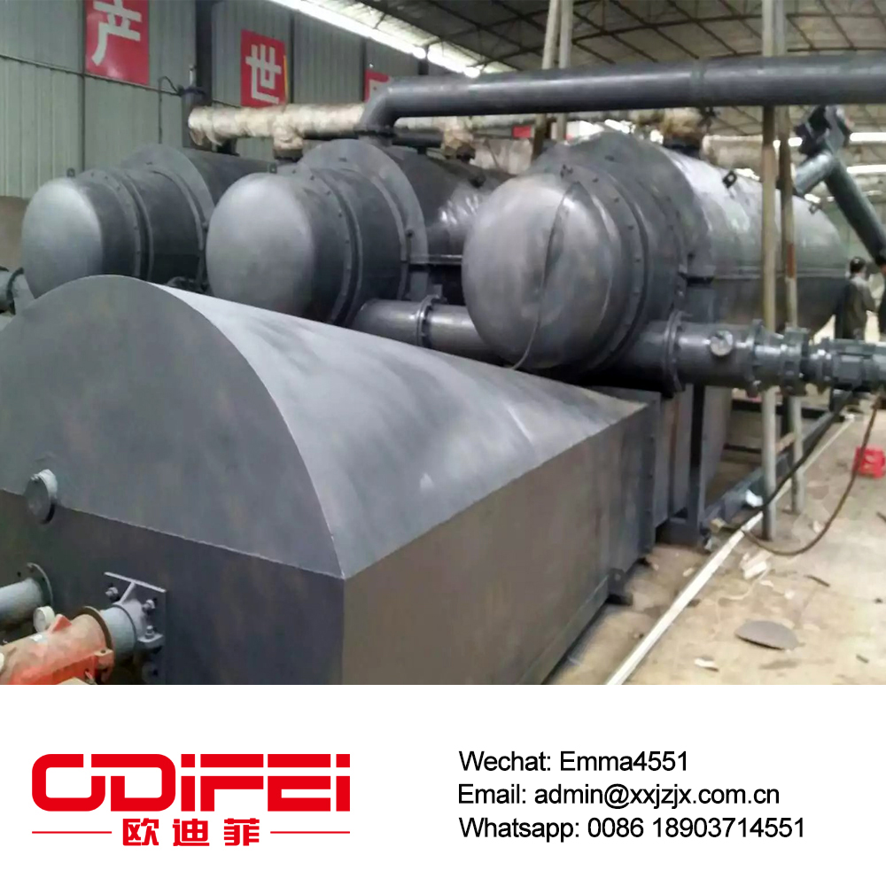 Waste Black Tyre Pyrolysis Oil Refining Equipment