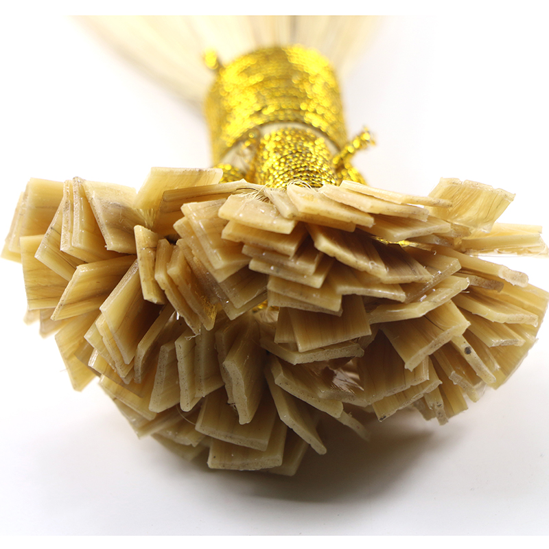 0.8g per strand blond color flat tip hair extensions