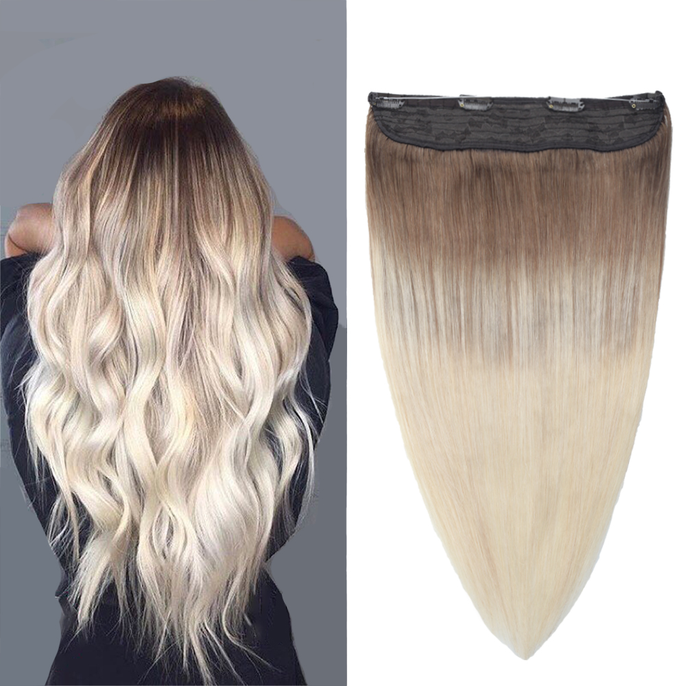 10 ''-30 '' Remy Human Hair Extension Halo Haare Brasilianische menschliche Haarverlängerungen gemischte Farben