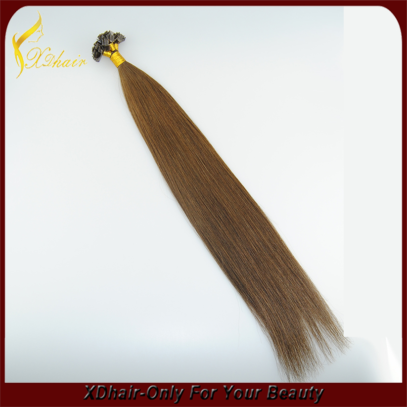 100% Human Virgin Remy Hair Flat Tip Hair Extension Factory Wholesale Pre-bonded Hair