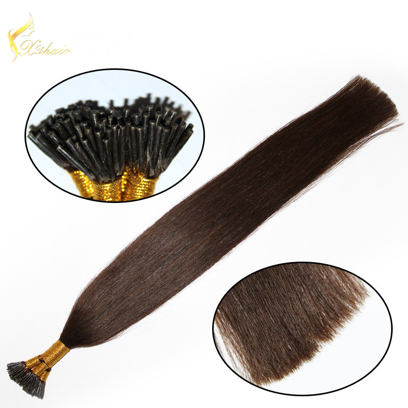 100% Virgin Russian Remy Double Drawn Human Hair 0.5g 0.8g 0.9g Itailan Keratin Pre bond I Tip Remy 1g Stick Tip Hair extensions