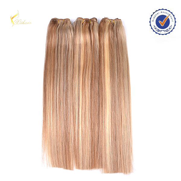 100 european remy virgin human hair weft clips in hair extensions