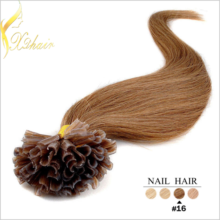 100 keratin tip human hair extension u tip v tip pre-bonded nail hair
