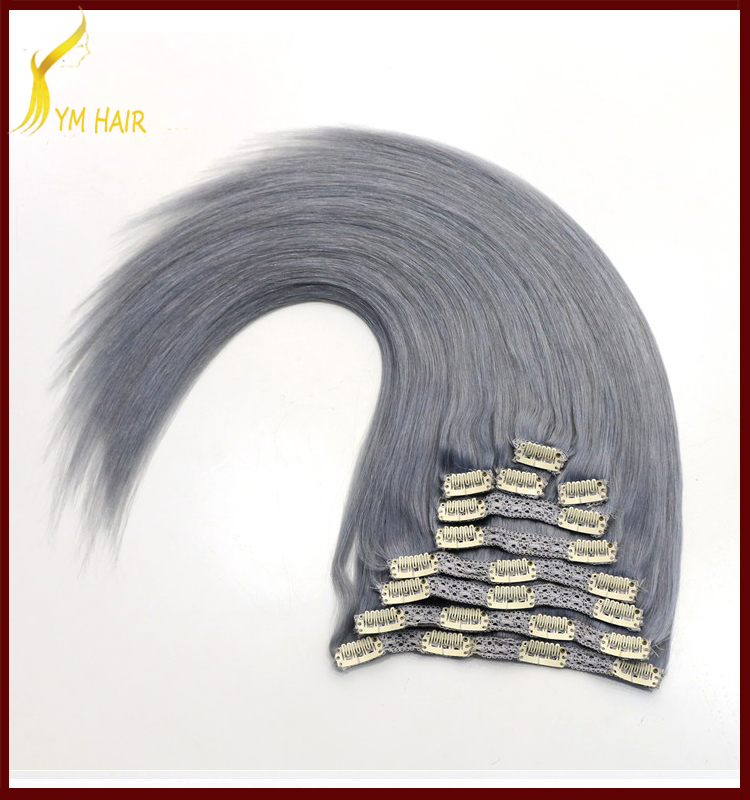 100g per piece ombre color clip in hair