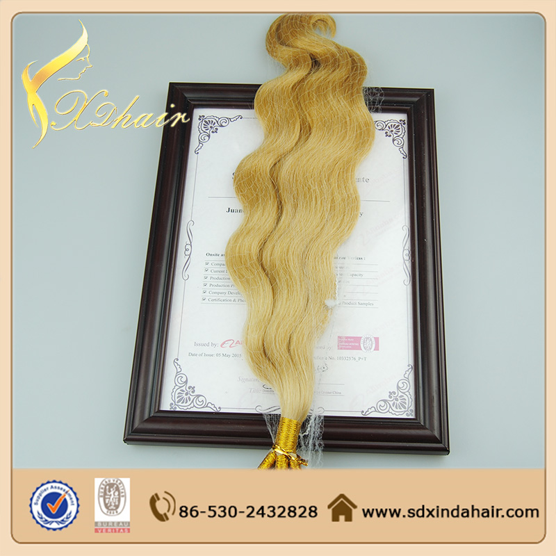 18" body wave flat tip kertian hair extensions