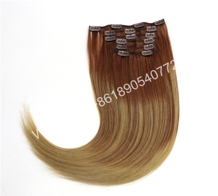 2016 Factory Wholesale Tangle Free 100% Human160g 220g Indian Remy Clip Hair