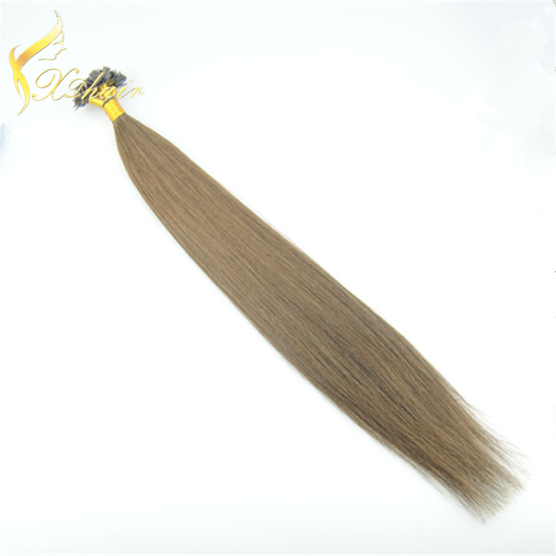 2016 High Quality Double Drawn Flat tip 100% human hair