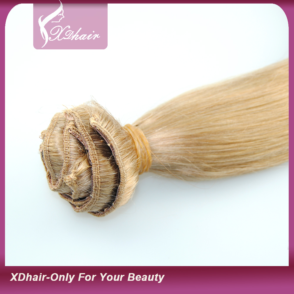 2016 New Fashion Texture 100% unprocessed clip in hair extension