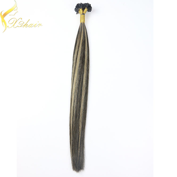 2016 big discount keratin fusion Italian glue double drawn u tip hair extension brazilian