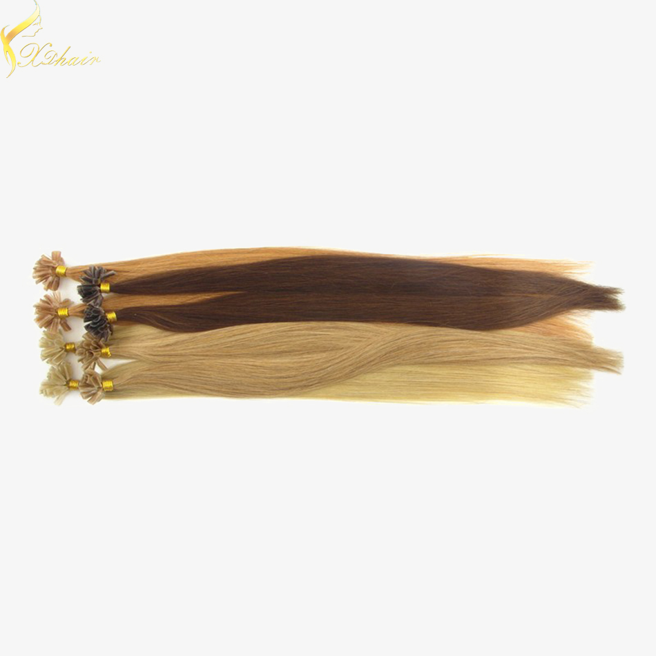 2016 no shedding no tangle nail hair extension remy u tip keratin human hair extension