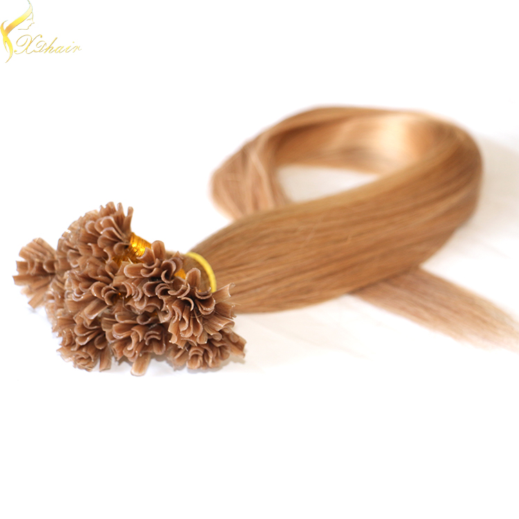 2016 top quality double drawn 100% virgin u tip extension hair body wave