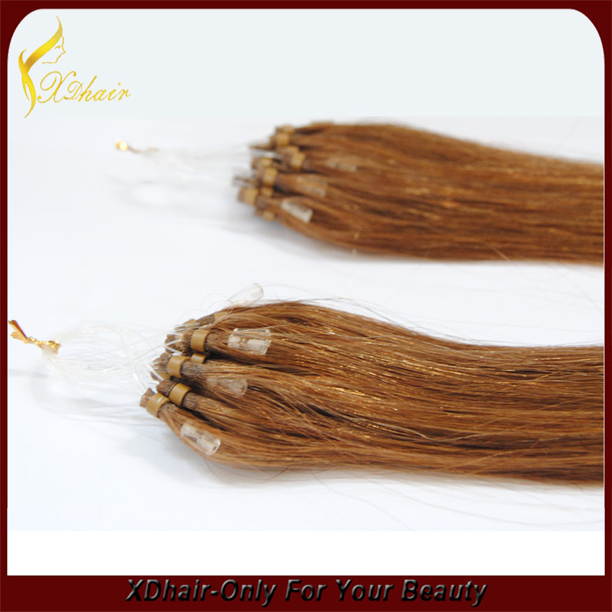 5A Grade Micro Ring Loop Human Hair Extension Full Cuticle  Human Hair