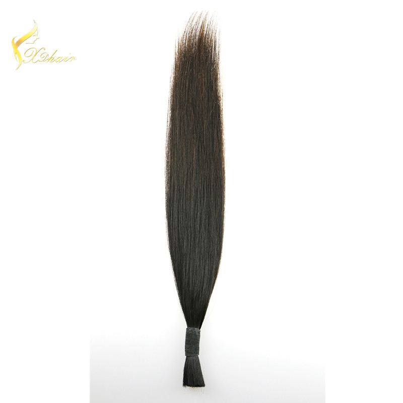 7a unprocessed silky straight Peruvian virgin hair extension cheap real human hair extension