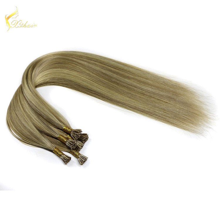 8-30 inch best quality vrigin remy hair 100% Europe hair extension.Double drawn i hair extensions.