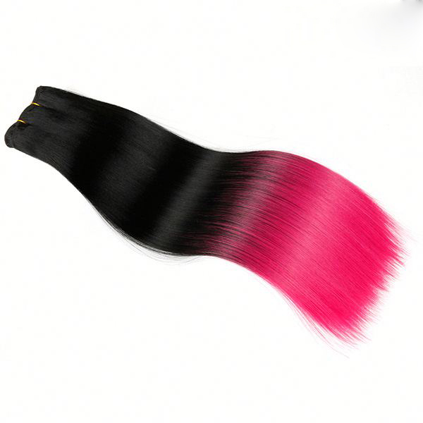 8A Brazilian Virgin Hair Ombre Straight Weave black ombre hair asian
