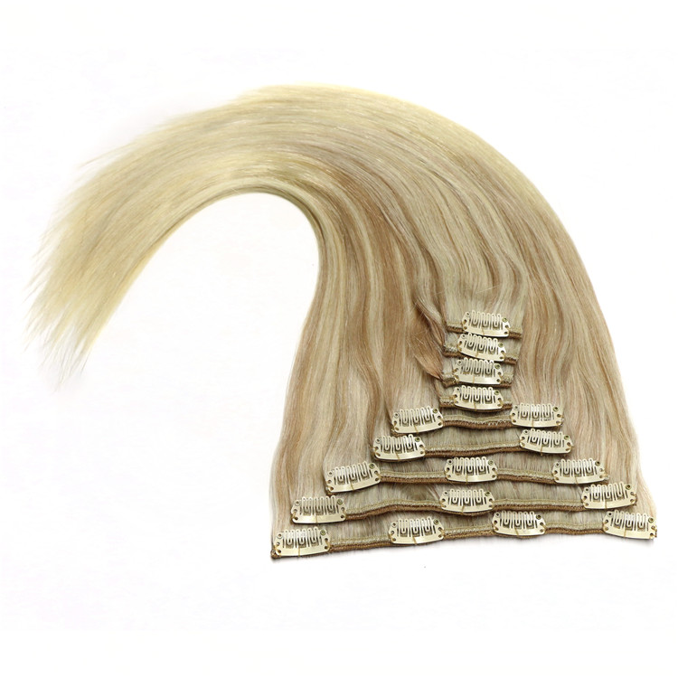 Aliexpress china wholesale factory price full ending 100% Brazilian virgin remy human hair double weft clip in hair extensions