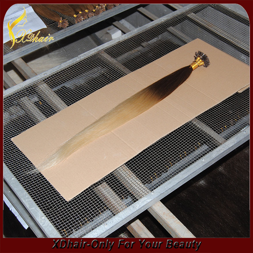 ブラジルVrigin人間の髪プレ接合ネイルチップヘアエクステンション