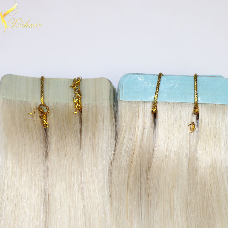 Cheap Silky Straight Blonde 100% Human Remy Mini Flower Tape Hair Extensions