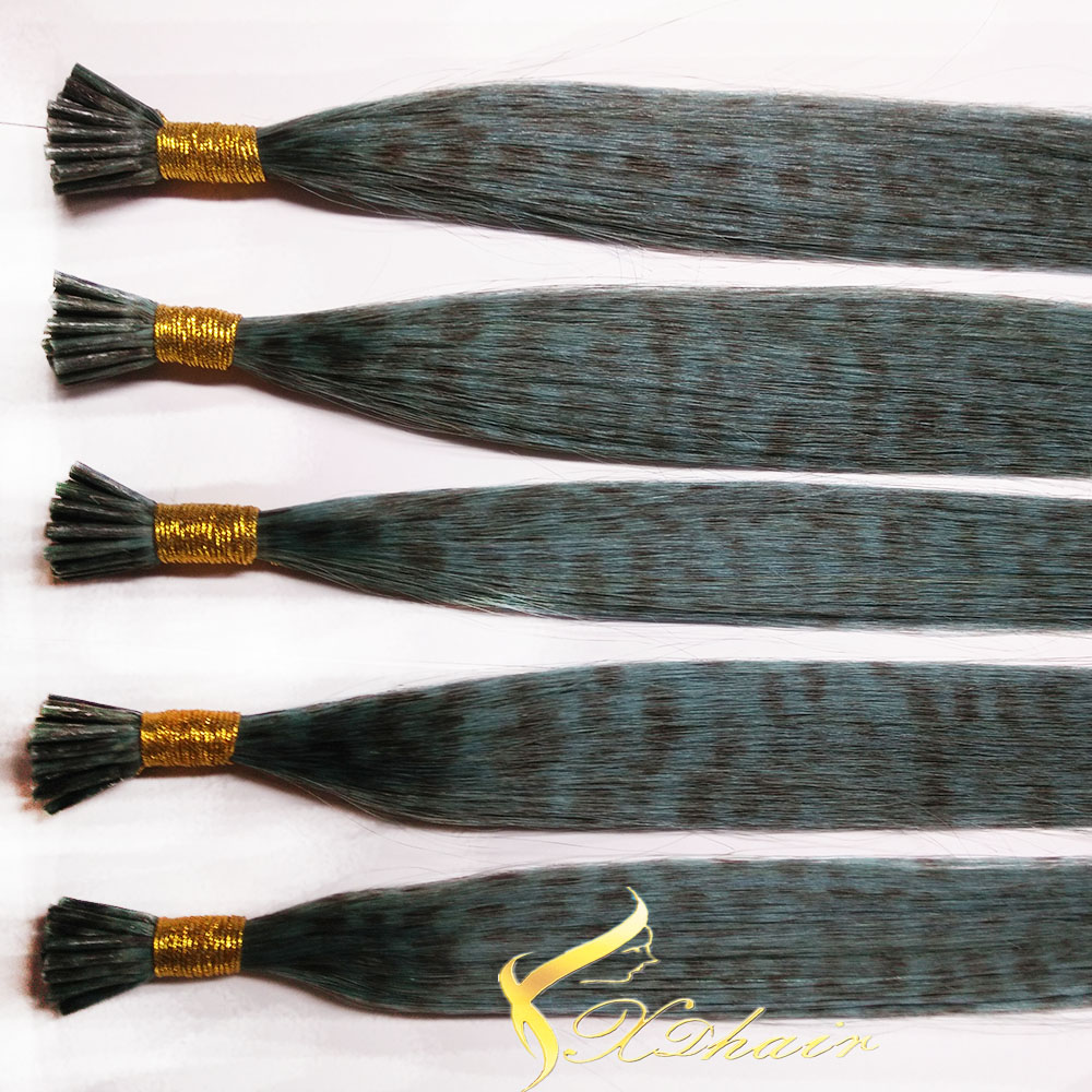 Colored human hair extension keratin tip I tip hair 0.5g abd 1g