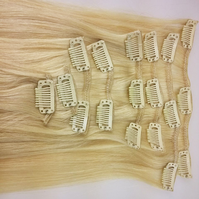 Double Drawn  Remy Cheap 100% Human Hair Clip In Hair Extension