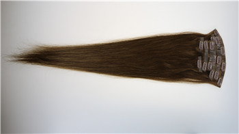 Double drawn 190g 100% real human hair extensions clip in extension