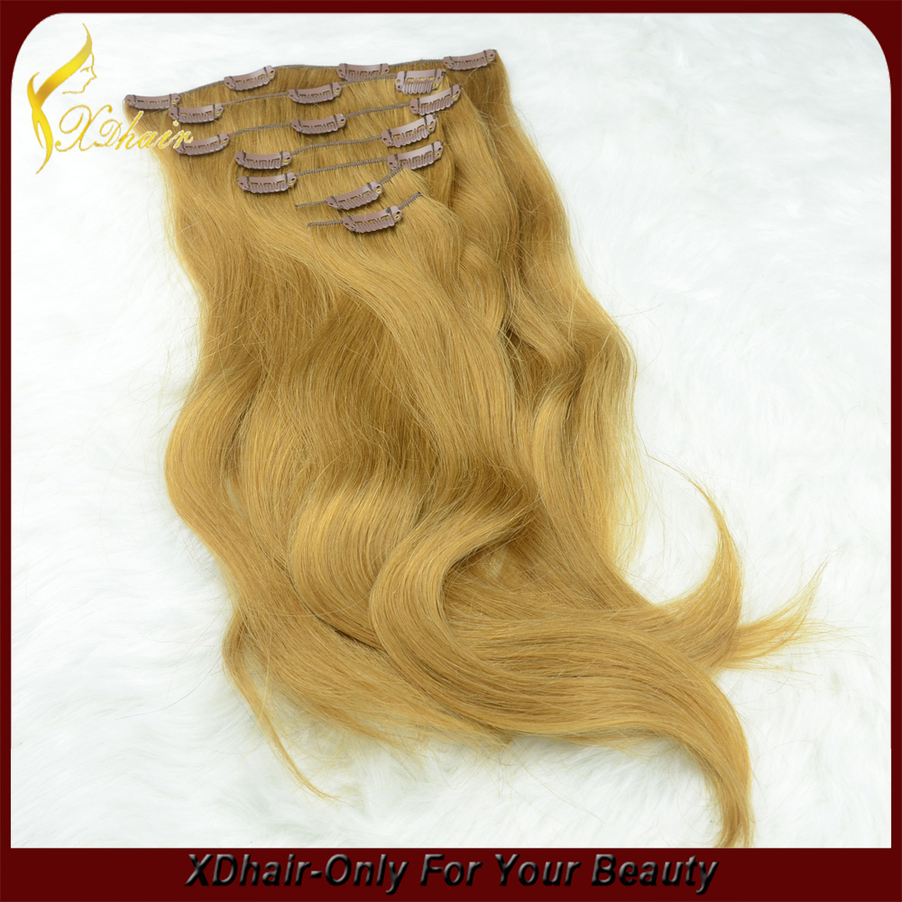 Double drawn 7a luxury all textures human hair clip in hair extensions for black women