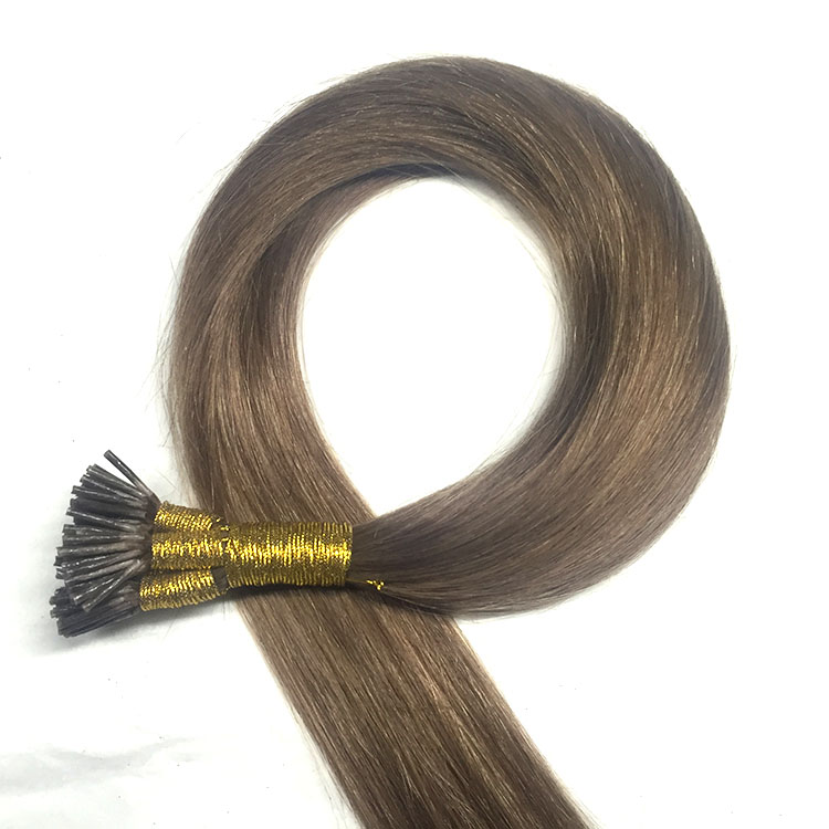 Double drawn blonde virgin hair pre bond i tip hair extensions wholesale