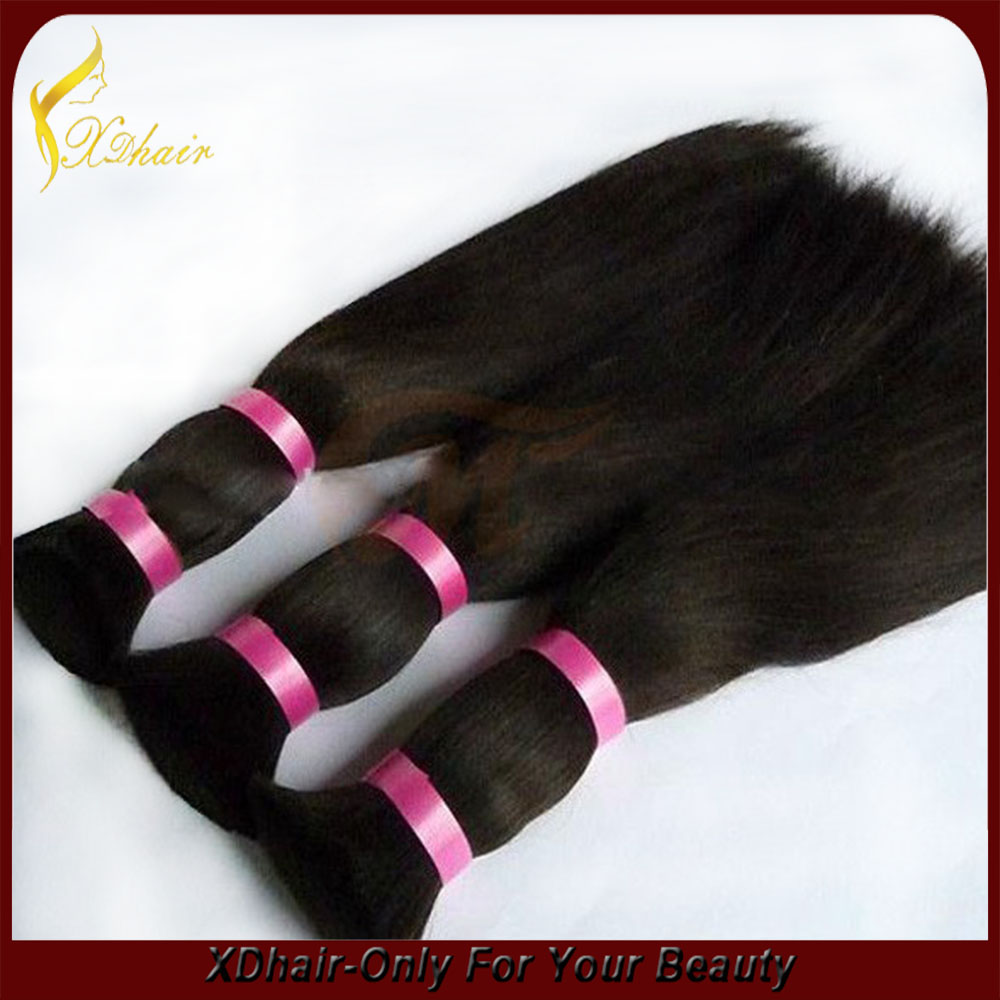 Double drawn human hair bulk hair natural hair unprocessed raw hair