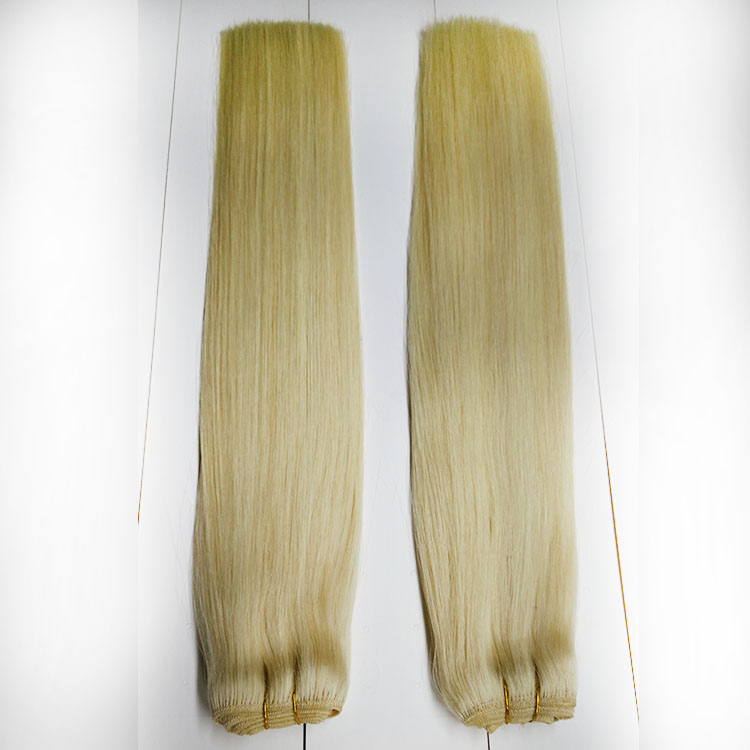 Double drawn human hair weaving brazilian hair extension