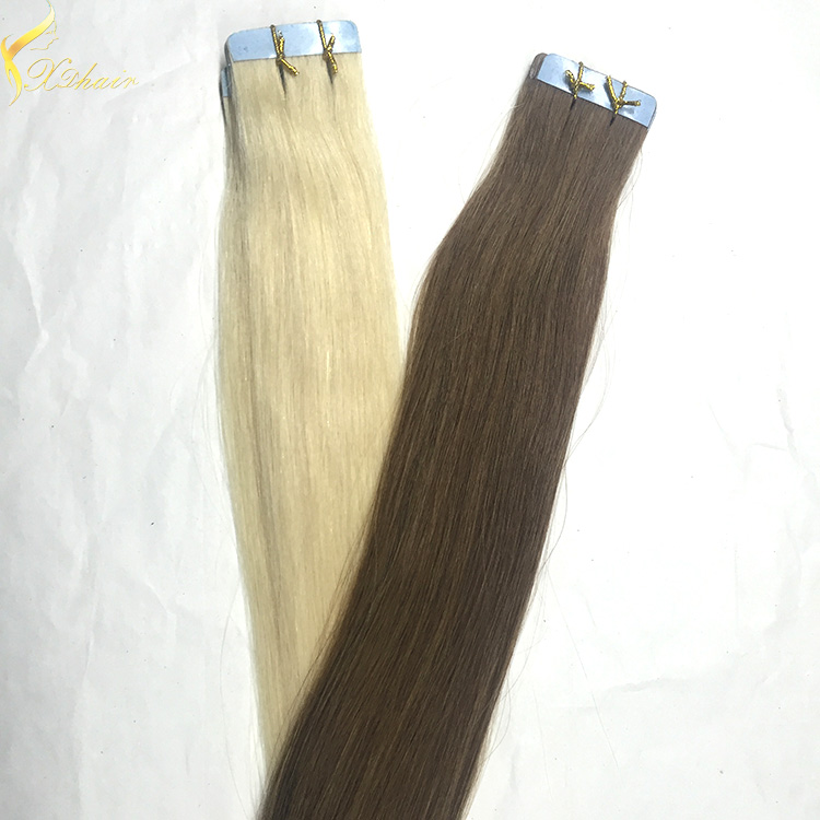 Double weft full cuticle wholesale tape hair extensions with balayage effect colors