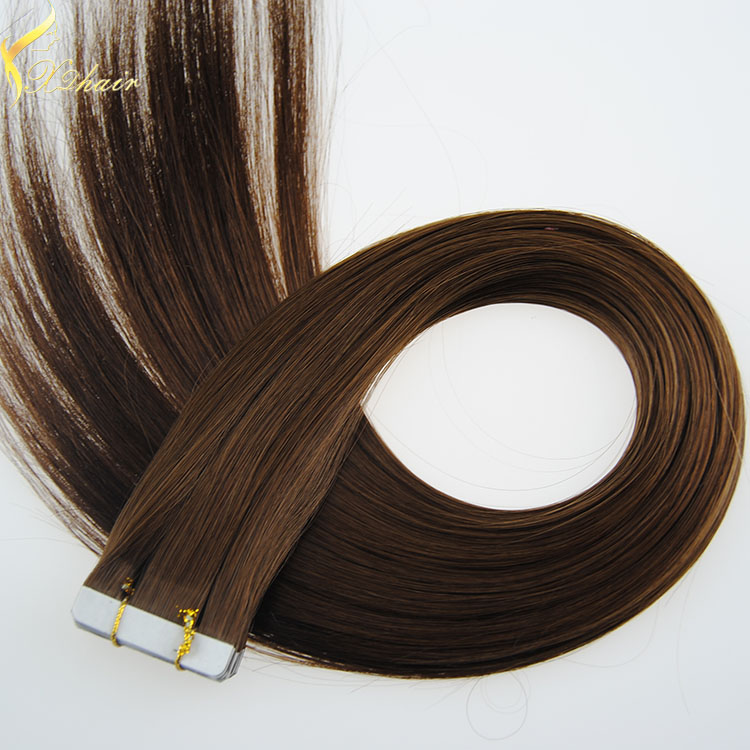 Double weft full cuticle wholesale virgin human tape hair extension in dubai
