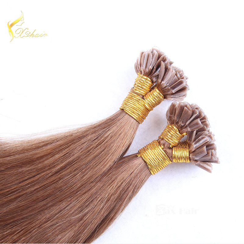 Factory Directly Wholesale Double Drawn Human Hair 1g nail tip double drawn hair