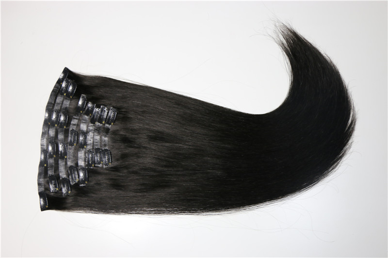 Factory Price 2016 Hottest Style Top Quality Fashion Remy skin weft clip in hair extension