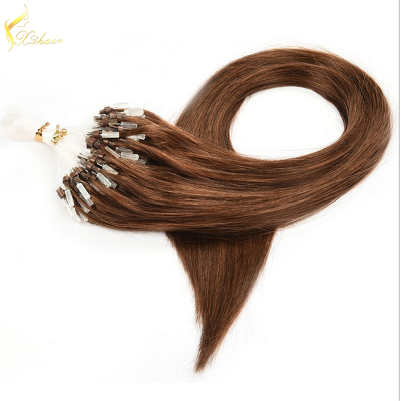 Fashion Hair Dark Color Loop Micro Ring Beads Tipped Remy Human Hair Extensions